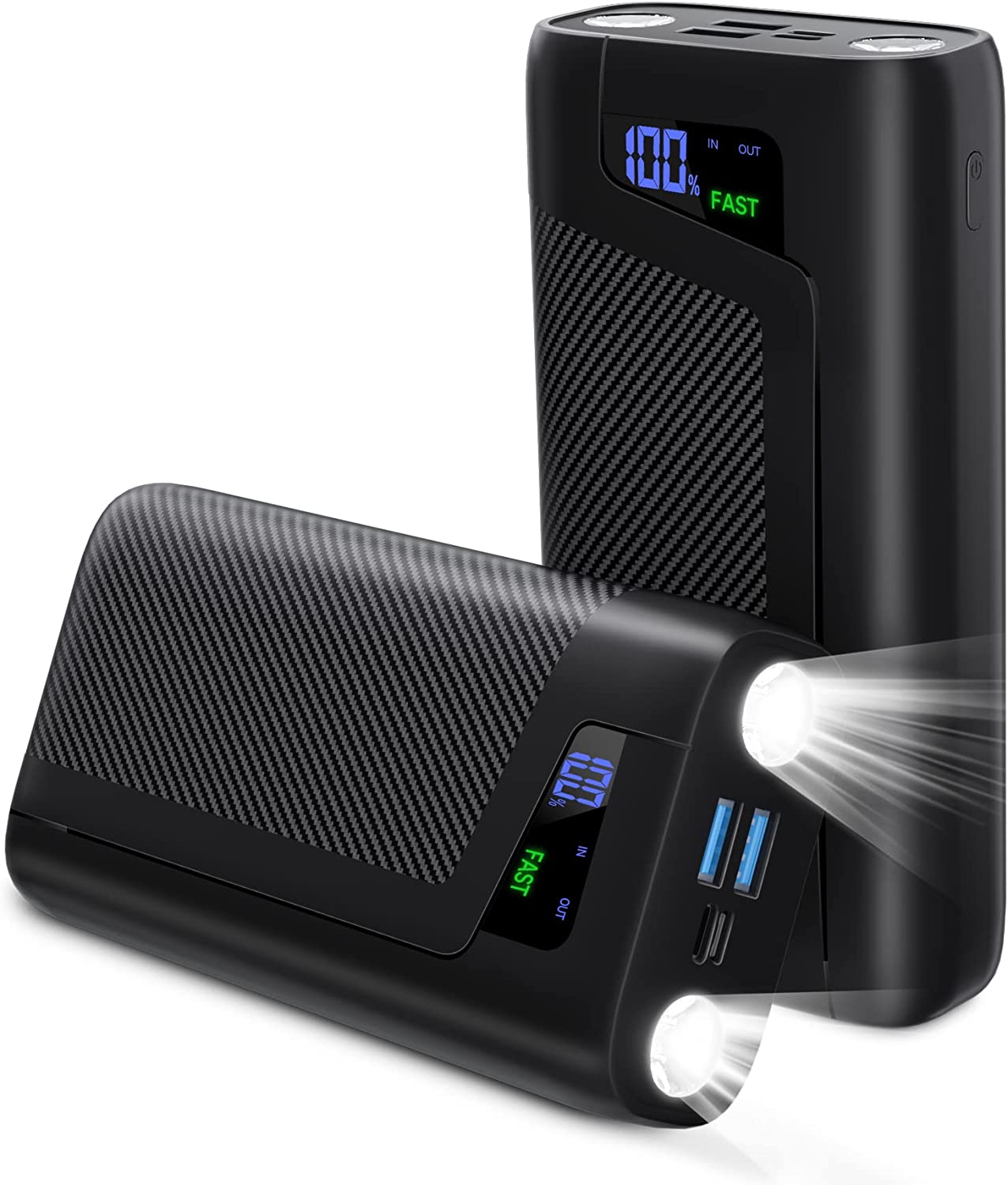 Bild von ONLYNEW Power Bank Portable Charger: 27000mAh PD 20W Fast Charging USB C Battery Pack with Powerful Flashlight Compatible for iPhone Xiaomi Samsung