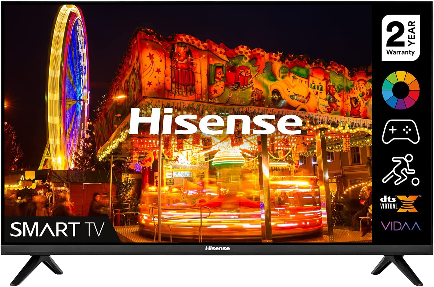 Bild von Hisense 32A4EGTUK (32 Inch) HD Smart TV, with Natural Colour Enhancer, DTS Virtual X, VIDAA U5 OS, Youtube, Netflix, Disney +, Freeview Play and WiFi (2022 NEW) [Energy Class G]