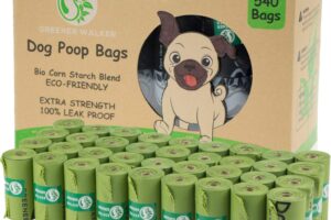 Produktbild von GREENER WALKER Poo Bags for Dog Waste, 540 Poop Bags,Extra Thick Strong 100% Leak Proof Biodegradable Dog Poo Bags (Green)