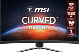 Bild von MSI MAG ARTYMIS 242C Curved Gaming Monitor – 23.6 Inch, 16:9 Full HD (1920 x 1080), VA, 165Hz, 1ms, 1000R, FreeSync Premium, DisplayPort, 2x HDMI, Wide Color Gamut, Anti-Flicker, Less Blue Light