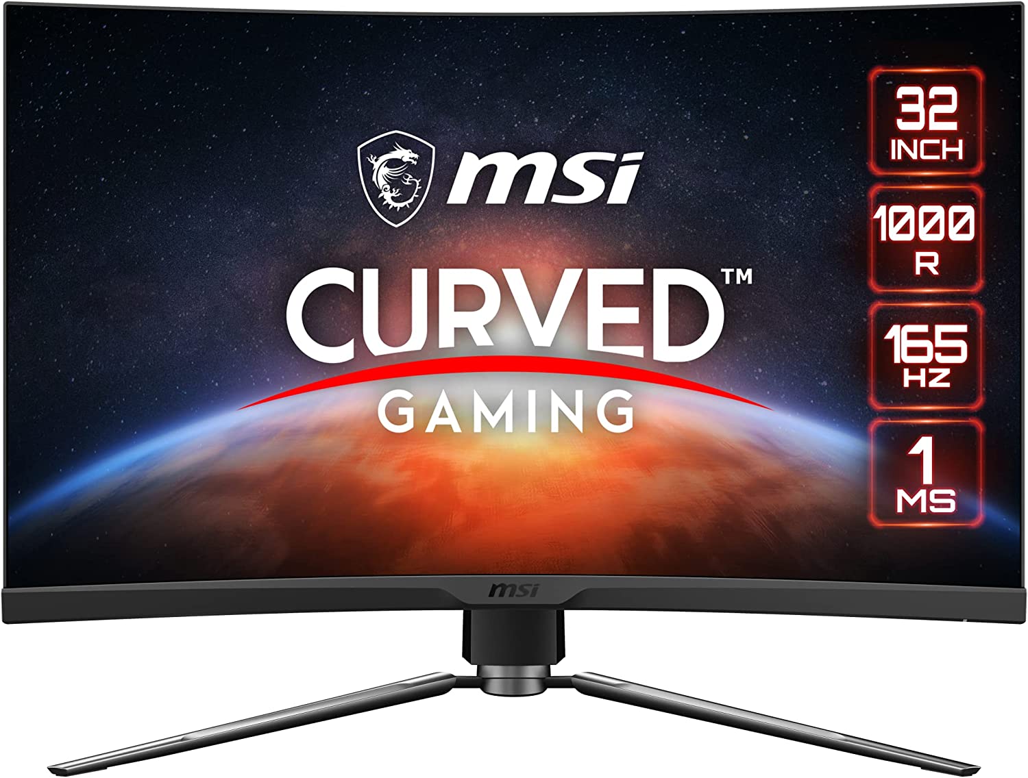 Bild von MSI MAG ARTYMIS 242C Curved Gaming Monitor – 23.6 Inch, 16:9 Full HD (1920 x 1080), VA, 165Hz, 1ms, 1000R, FreeSync Premium, DisplayPort, 2x HDMI, Wide Color Gamut, Anti-Flicker, Less Blue Light