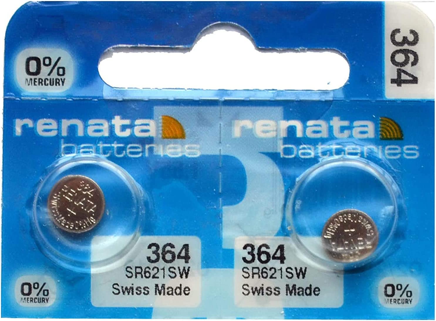 Bild von Renata Silver Oxide Watch Battery 364 SR621SW 2 Pack