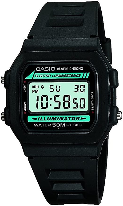 Bild von Casio Classic Men’s Watch in Resin/Stainless Steel with Daily Alarm and Automatic Calendar – Water Resistant