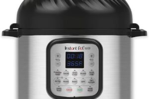 Bild von Instant Pot Duo Crisp + Air Fryer 11-in-1 Electric Multi-Cooker, 5.7L – Air Fryer, Slow Cooker, Steamer, Sous Vide Machine, Dehydrator with Grill, Food Warmer & Baking Functions, Silver