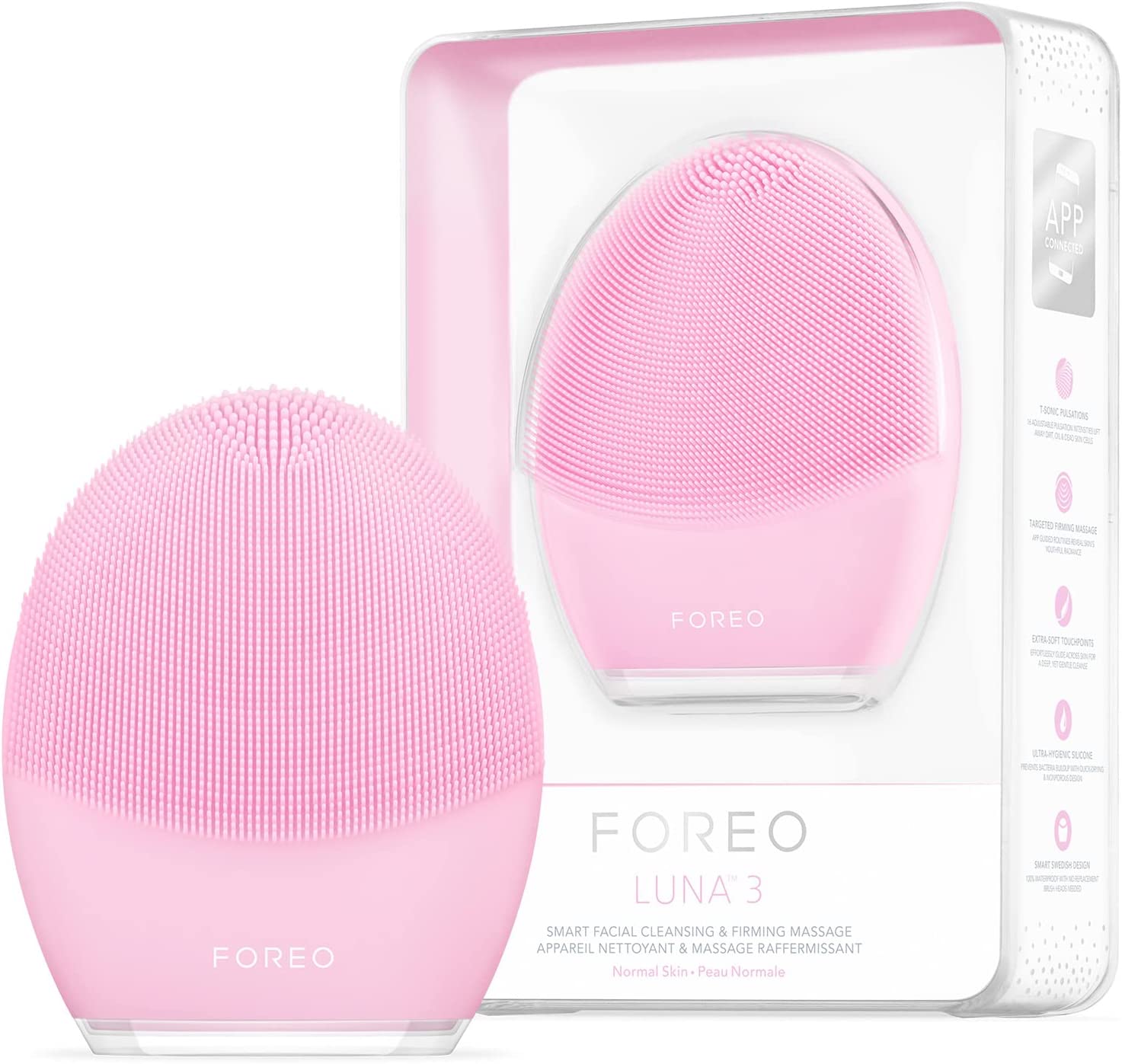 Bild von Foreo Luna 3 Normal Skin | Facial Cleansing Brush | Firming Face Massager Electric | Ultra-Hygienic Skin Care | Travel Friendly Face Exfoliator | Silicone Brush For Clear Skin | App-Connected