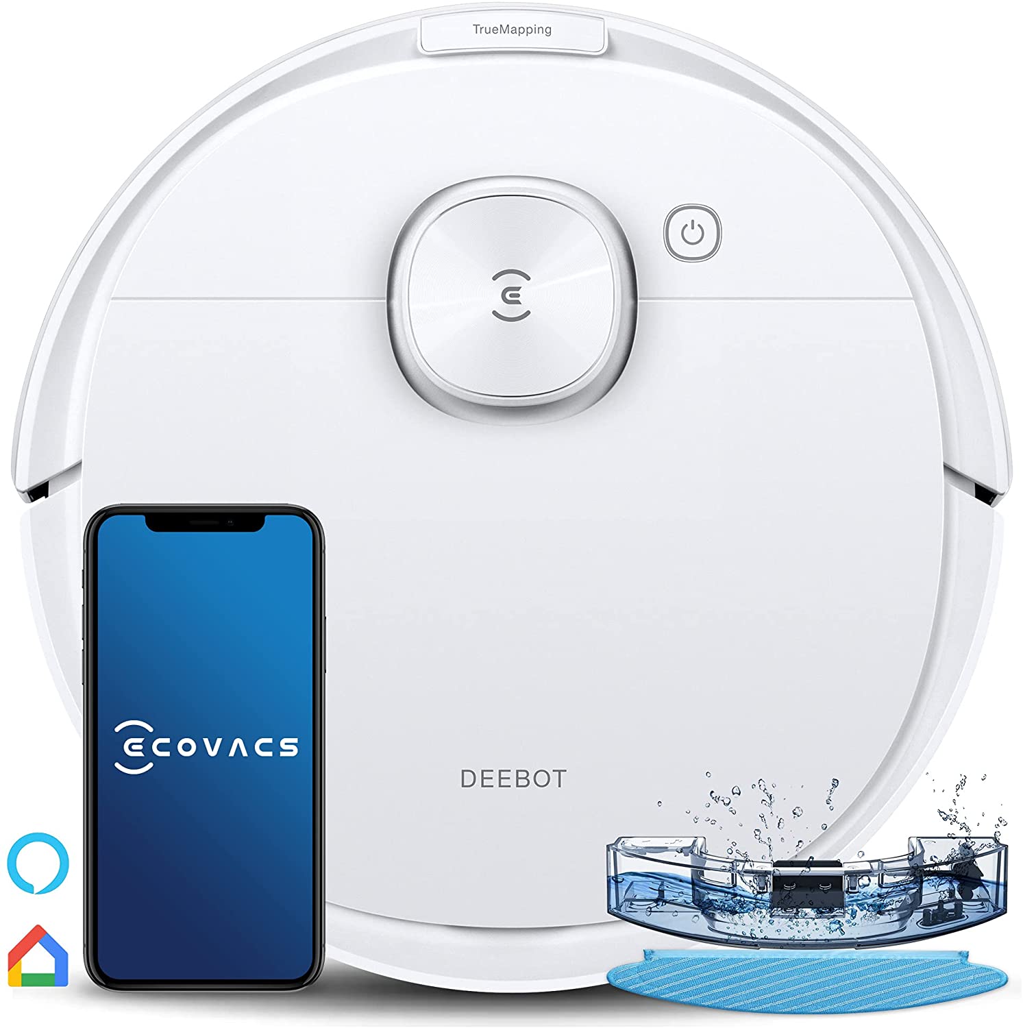 Bild von Ecovacs DEEBOT N8 Robot Vacuum Cleaner with Mop 2300PA (dToF Laser Detection, Carpet Detection, Precise Customized Cleaning, Multi-floor Mapping, Virtual Boundary) -2 Year Warranty & Local Service