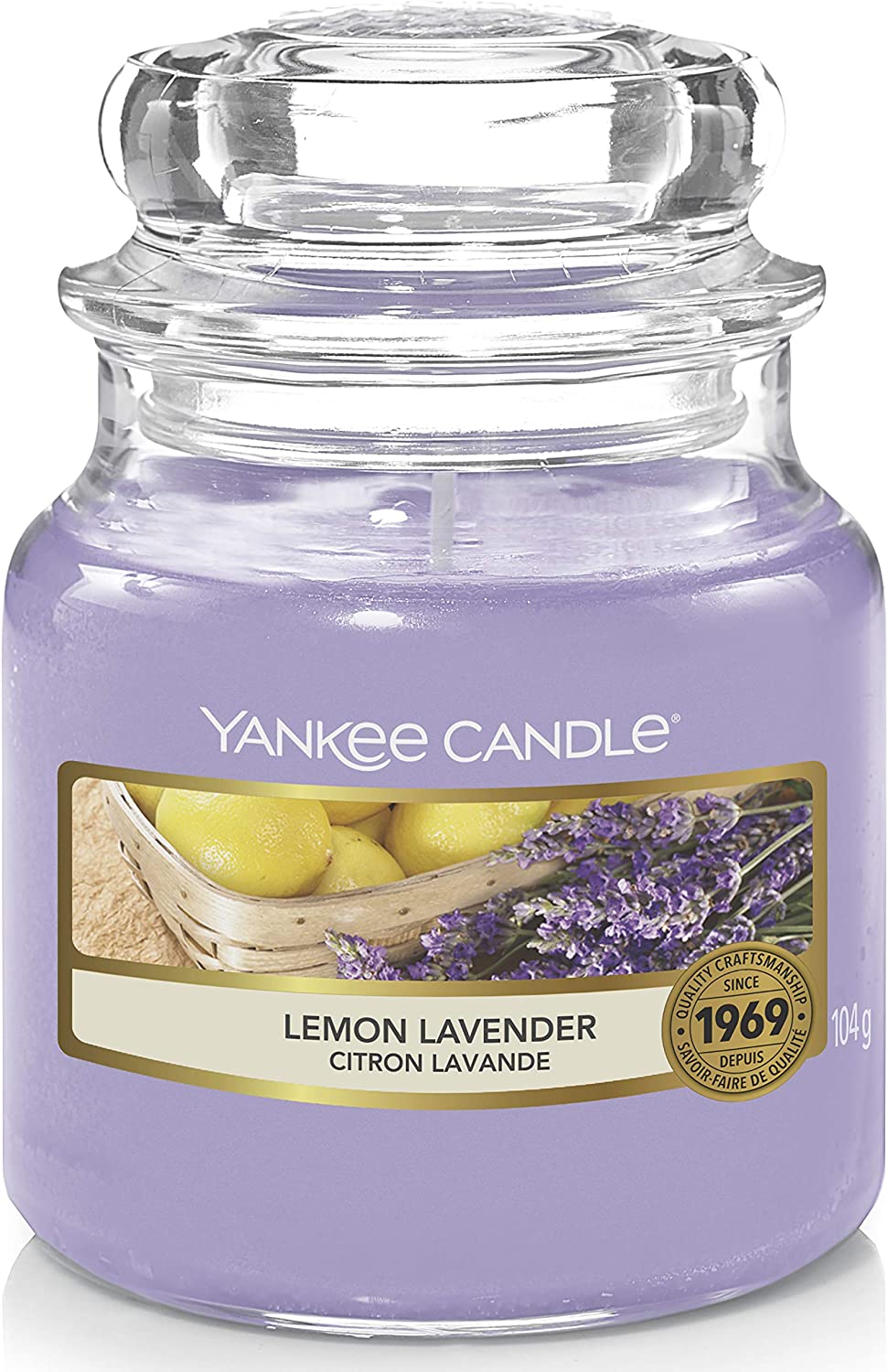 Bild von Yankee Candle Scented Candle | Lemon Lavender Small Jar Candle | Burn Time: Up to 30 Hours