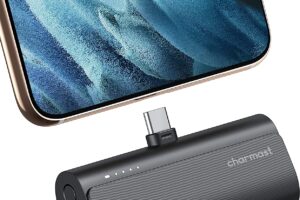 Produktbild von Charmast Mini Power Bank USB C 5000mAh,20W PD 18W QC USB C Battery Pack Quick Charge Portable Charger Compatible with USB C Phones Samsung Huawei,Pixel,LG,HTC,Moto,OnePlus,Xiaomi and More