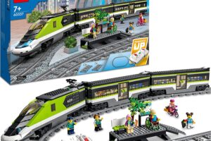 Bild von LEGO 60337 City Express Passenger Train Set, Remote Controlled Toy, Gifts for Boys & Girls with Working Headlights, 2 Coaches and 24 Track Pieces