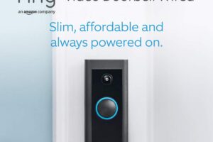 Bild von Ring Video Doorbell Wired, by Amazon | Doorbell camera with 1080p HD Video, Advanced Motion Detection, wired installation (existing doorbell wiring required) | 30-day free trial of Ring Protect Plan