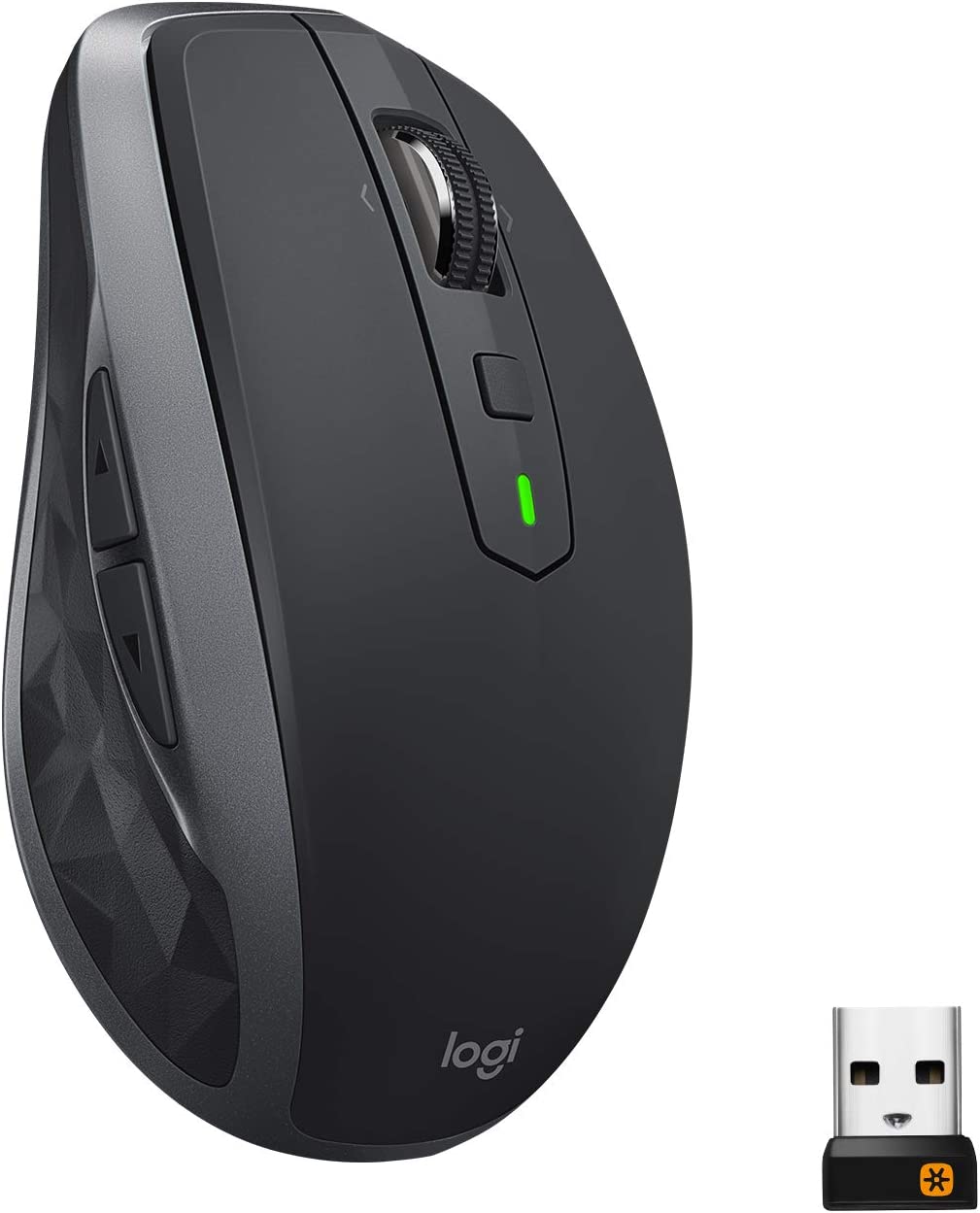 Bild von Logitech MX Anywhere 2S Wireless Mouse, Multi-Device, Bluetooth and 2.4 GHz with USB Unifying Receiver, laptop/ PC/ Mac/ iPad OS – Graphite Black.