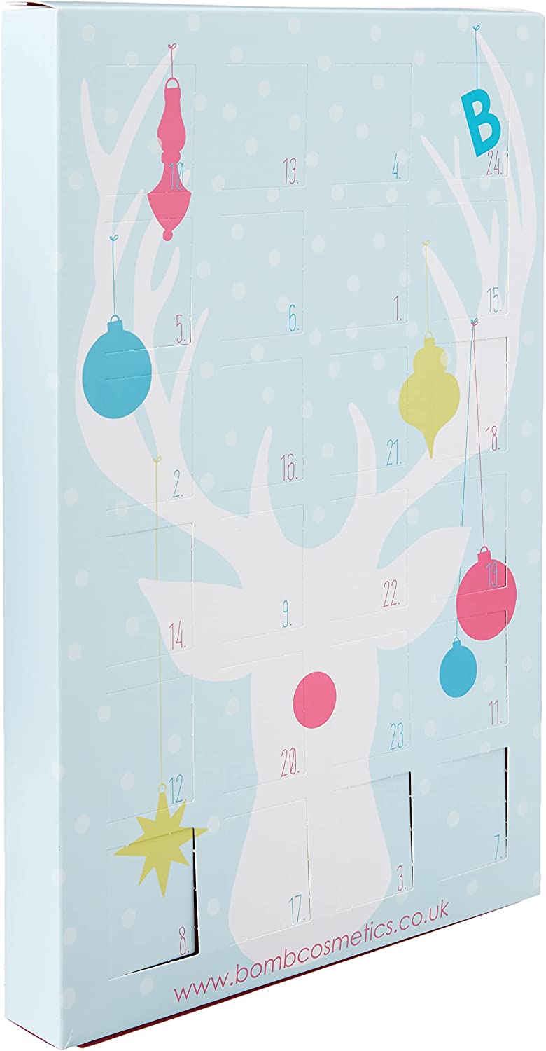 Bild von Bomb Cosmetics Countdown to Christmas Advent Calendar, 24 Day Beauty Advent Calendar Containing Mini Bath Bombs, Bath Melts and Soaps, Cruelty Free