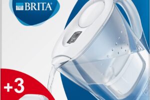 Bild von BRITA Marella fridge water filter jug for reduction of chlorine, limescale and impurities, Includes 3 x MAXTRA+ filter cartridges, 2.4 L -white