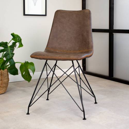 Produktbild von Furnwise Industrial dining chair Jace Premium Brown