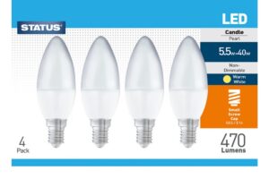 Bild von Simple Lighting 4 Pack – Status 5.5w E14 LED Candle Bulbs, Warm White
