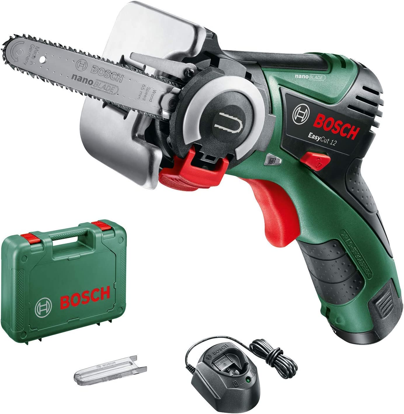Bild von Bosch Home and Garden NanoBlade Cordless Saw EasyCut 12 (1 battery, 12 volt system, NanoBlade technology, in case)