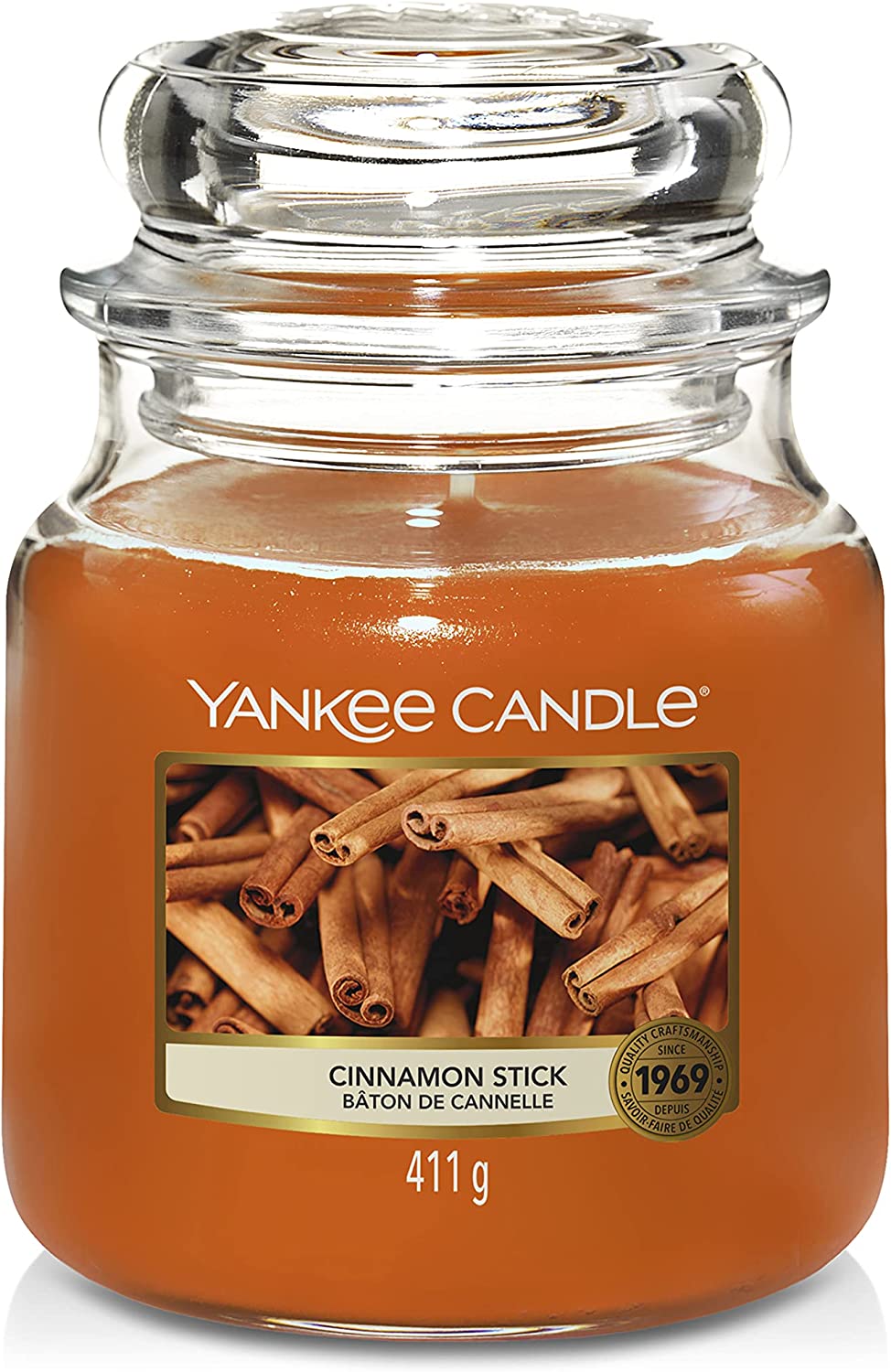 Bild von Yankee Candle Scented Candle | Cinnamon Stick Medium Jar Candle| Burn Time: Up to 75 Hours [Energy Class D]