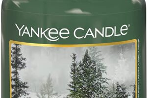 Bild von Yankee Candle Large Jar Scented Candle, Evergreen Mist, Alpine Christmas Collection, Up to 150 Hours Burn Time