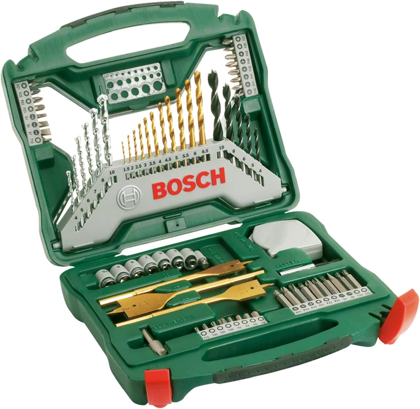 Bild von Bosch 70-Pieces X-Line Titanium Drill and Screwdriver Bit Set (for Wood, Masonry and Metal, Accessories Drills)