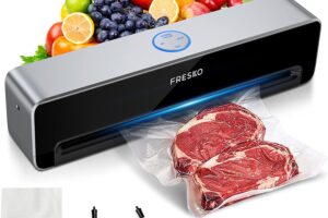 Produktbild von FRESKO Food Vacuum Sealer Machine, Compact but Powerful, Vac Pack Machine for Food Preservation, Dry & Moist Modes, 20Pcs BPA-Free Vacuum Sealer Bags Included