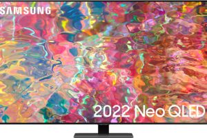 Bild von Samsung 55 Inch Q80B QLED 4K Smart TV (2022) – Dolby Atmos Object Tracking Surround Sound & Alexa Built In, Wide Viewing Angle Screen With 100% Colour Volume, Super Ultrawide Gameview & Multi View [Energy Class G]