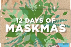 Bild von Garnier 12 Days Of Maskmas Advent Calendar, Sheet Mask Collection Of Face, Eyes and Lip Masks, Perfect Beauty Gift Set and Christmas Advent Calendar