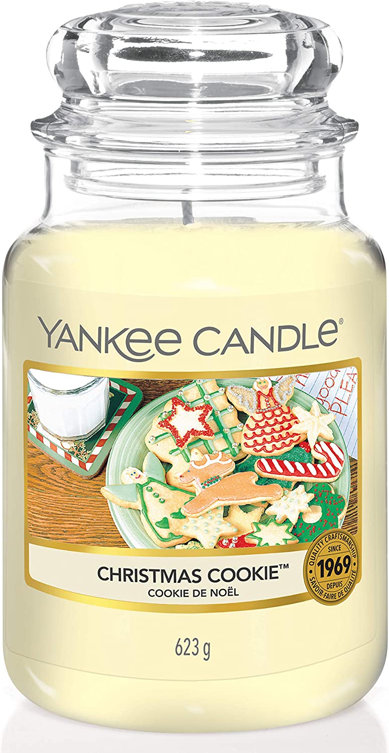 Bild von Yankee Candle Scented Candle | Christmas Cookie Large Jar Candle | Long Burning Candles: up to 150 Hours | Perfect Gifts for Women