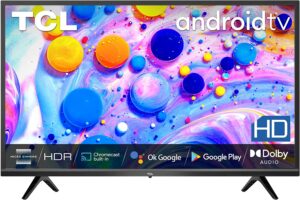 Produktbild von TCL 32S5209K TV- 32-Inch TV Smart HD Television with Android TV – HDR & Micro Dimming – Compatible with Google Assistant, Chromecast & Google Home, Slim Design, Dolby Audio, Bluetooth, Wi-Fi [Energy Class F]