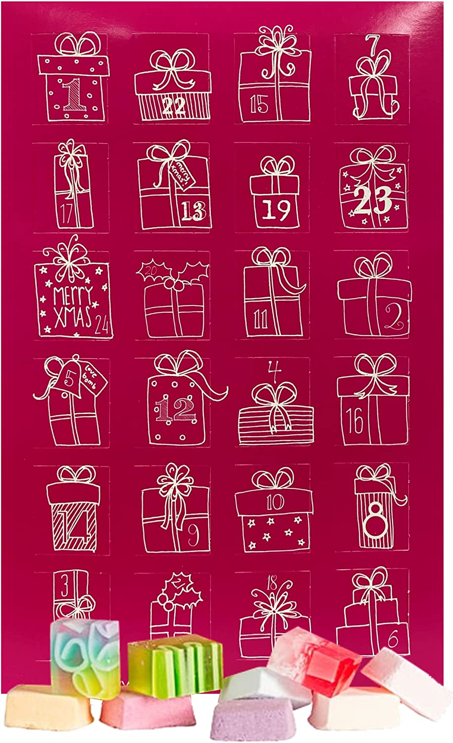 Bild von Bomb Cosmetics ‘The Bomb’ Advent Calendar, 24 Day Beauty Advent Calendar Containing Mini Bath Bombs and Soaps, Cruelty Free