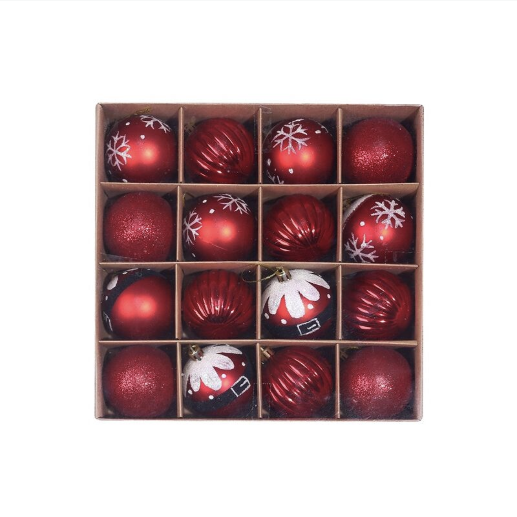 Bild von Christmas Tree Decorative Baubles, 6cm 16pcs PVC Christmas Display Baubles Box