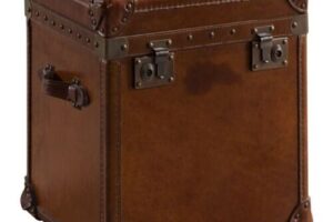 Bild von Designer Sofas 4U Antique Vintage Leather Storage Trunk