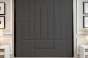 Produktbild von Kensington Shadow Grey & Black Premium Abstract Headboard, Emperor / No Wings