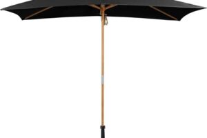 Bild von Harbour Lifestyle Kratos 3m x 2m Rectangular Wooden Parasol in Black