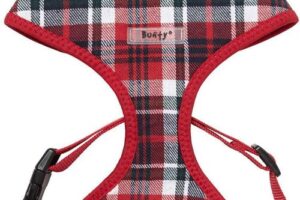 Produktbild von Bunty Pet Products Soft Dog & Puppy Harness with Clip, Adjustable, Tartan / Small