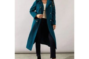 Produktbild von Wallis Womens Twill Military Pocket Detail Coat – Teal – Size: 22