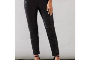 Bild von Wallis Womens Petite Faux Leather Jeans – Black – Size: 14