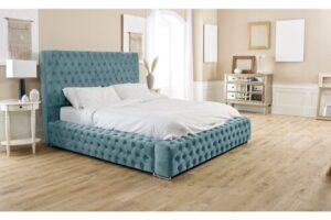 Bild von Mercer41 Katya Upholstered Bed Frame Duck Egg Super King (6′)