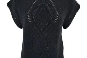 Produktbild von D.Exterior , Black Sweater with Openwork Design ,Black female, Sizes: XS