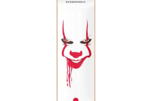 Produktbild von Hydroponic Horror Skateboard Deck (Clown)  – White;Red – Size: 8.25″