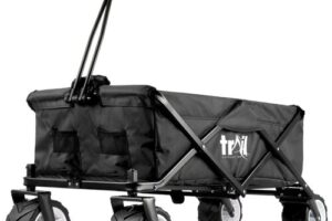 Produktbild von Leisure Trail Folding Camping Beach Trolley with All Terrain Wheels – Black Black