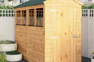 Bild von Mercia Woodsman Shiplap Apex 8×4 Shed – With Glass Windows
