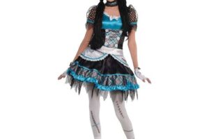 Bild von Womens Fancy Dress Teen Terrifying Halloween Shattered Doll Costume – 14-16 Years
