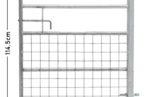 Produktbild von Living and Home Durable Half Mesh Galvanized Metal Field Gate