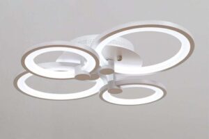 Produktbild von Living and Home 4/6/8 Rings LED Semi-Flush Ceiling Light Dimmable/Non-Dimmable