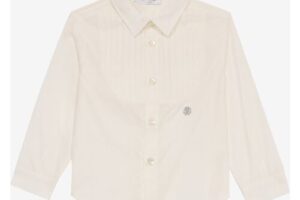 Produktbild von Roberto Cavalli Shirt With Shirt Front And Rc Monogram – Male Baby Boys (6m-3y) Ivory 18M