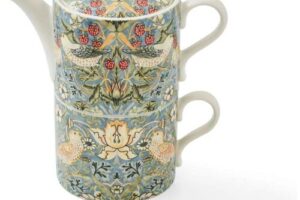 Bild von Morris & Co Porcelain Tea For One – Strawberry Thief