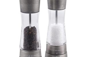 Bild von Cole & Mason Gourmet Precision+ Derwent 190mm Clear & Tin Salt & Pepper Mill Gift Set