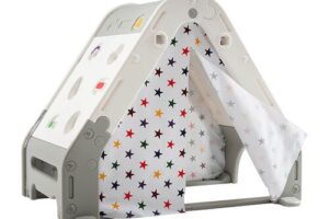 Bild von FDS CORPORATION Kids’ Triangle Climber With Tent Cover And White Board   Wowcher
