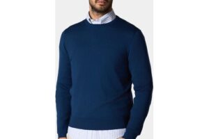Produktbild von Brooks Brothers Merino Wool Crewneck Sweater – Man Knitwear Bluette L