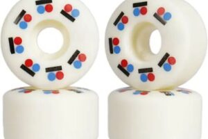 Bild von Plan B Iconic 102A Skateboard Wheels 4-Pack (53mm – White)  – White;Blue;Red